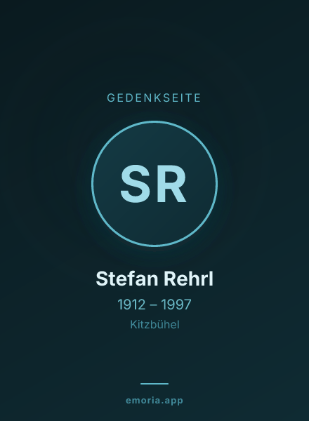 Gedenkportrait von Stefan Rehrl