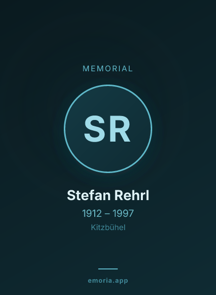 Memorial portrait of Stefan Rehrl