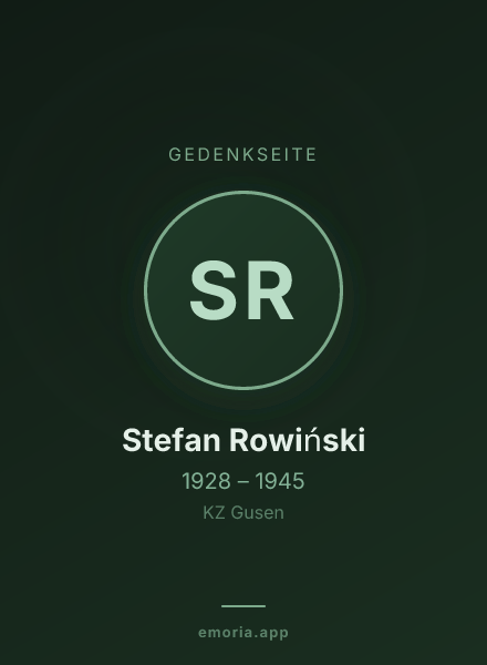 Gedenkportrait von Stefan Rowiński