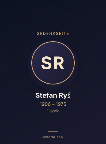 Gedenkportrait von Stefan Ryś