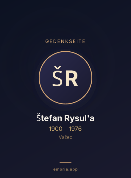 Gedenkportrait von Štefan Rysul'a