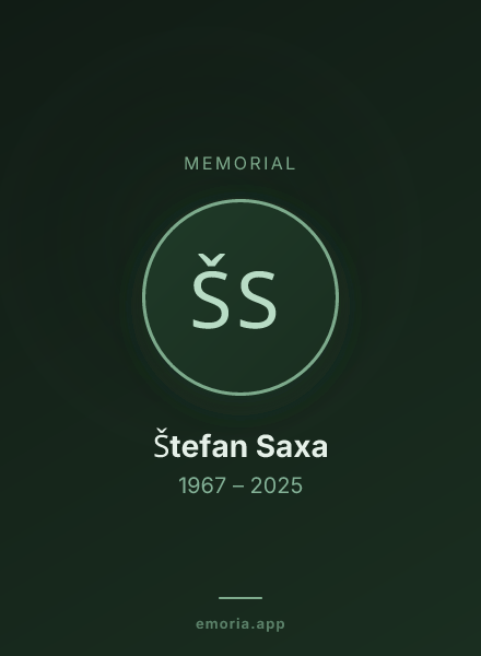 Memorial portrait of Štefan Saxa