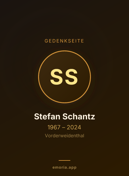 Gedenkportrait von Stefan Schantz