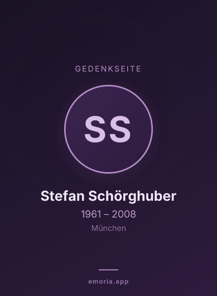 Gedenkportrait von Stefan Schörghuber