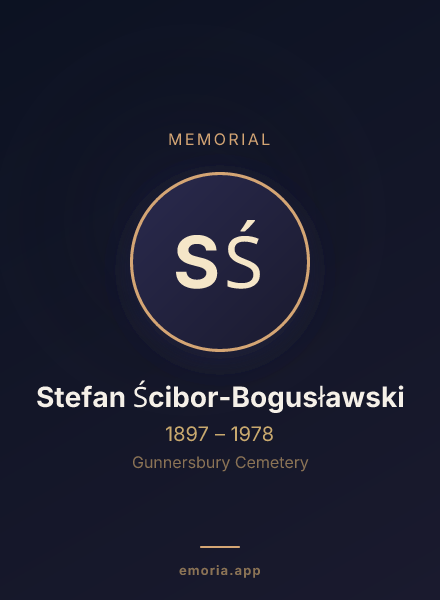 Memorial portrait of Stefan Ścibor-Bogusławski