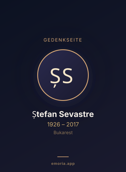 Gedenkportrait von Ștefan Sevastre