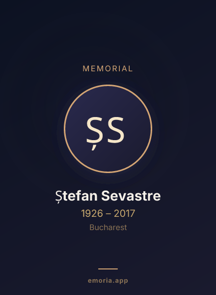 Memorial portrait of Ștefan Sevastre