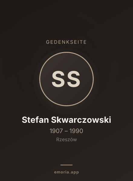 Gedenkportrait von Stefan Skwarczowski