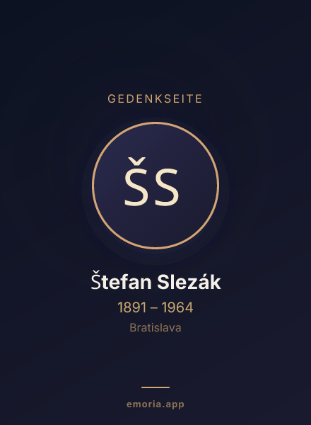 Gedenkportrait von Štefan Slezák