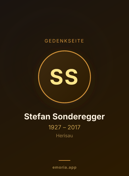 Gedenkportrait von Stefan Sonderegger