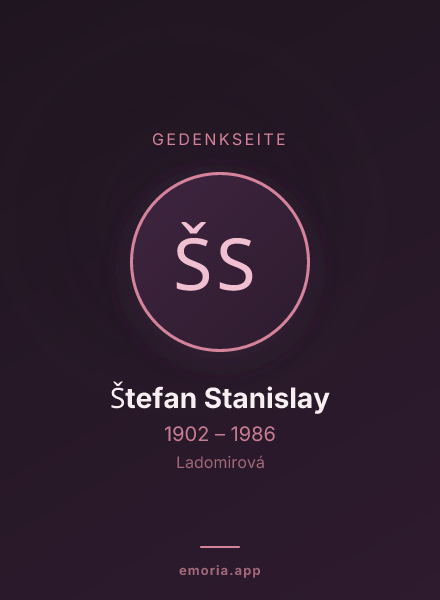 Gedenkportrait von Štefan Stanislay
