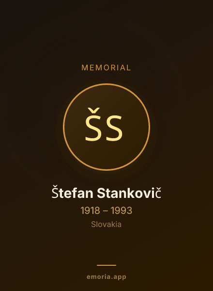 Memorial portrait of Štefan Stankovič