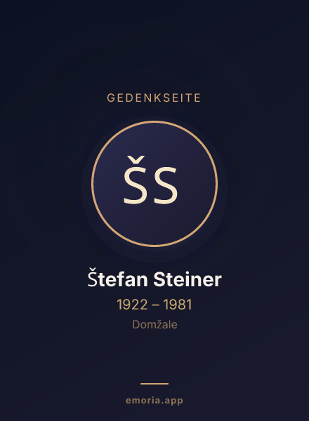 Gedenkportrait von Štefan Steiner