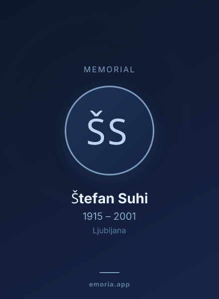 Memorial portrait of Štefan Suhi