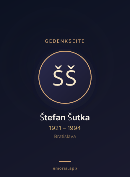 Gedenkportrait von Štefan Šutka