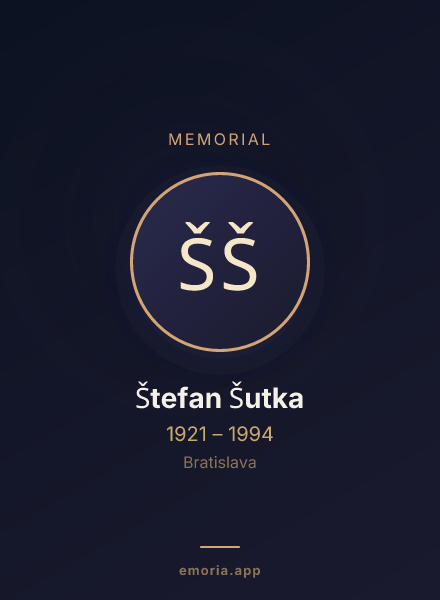 Memorial portrait of Štefan Šutka