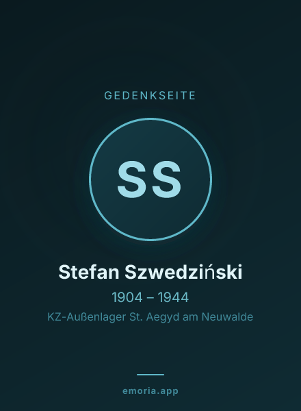 Gedenkportrait von Stefan Szwedziński