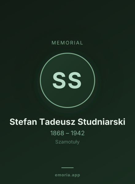 Memorial portrait of Stefan Tadeusz Studniarski