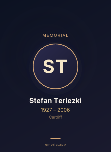 Memorial portrait of Stefan Terlezki