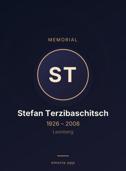 Memorial portrait of Stefan Terzibaschitsch