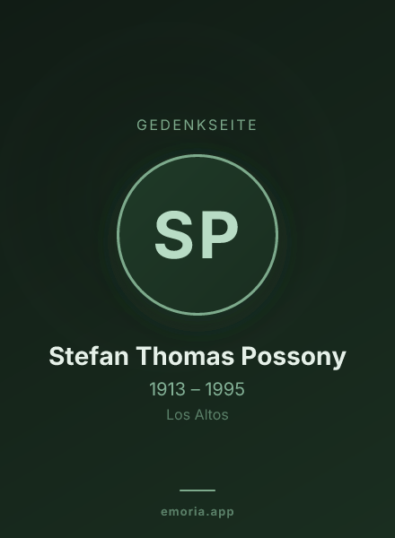 Gedenkportrait von Stefan Thomas Possony