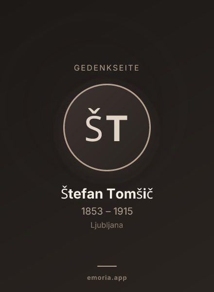 Gedenkportrait von Štefan Tomšič