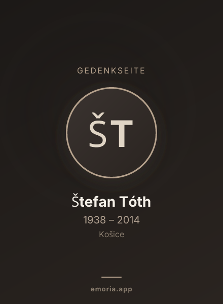 Gedenkportrait von Štefan Tóth