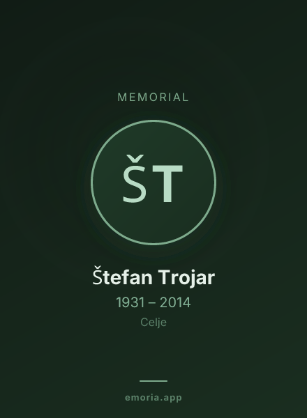 Memorial portrait of Štefan Trojar