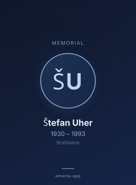 Memorial portrait of Štefan Uher