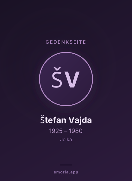 Gedenkportrait von Štefan Vajda