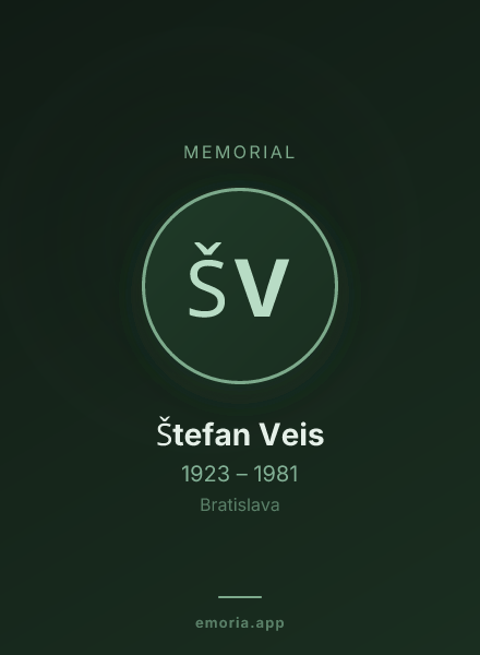 Memorial portrait of Štefan Veis