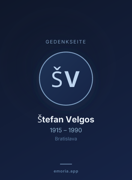 Gedenkportrait von Štefan Velgos