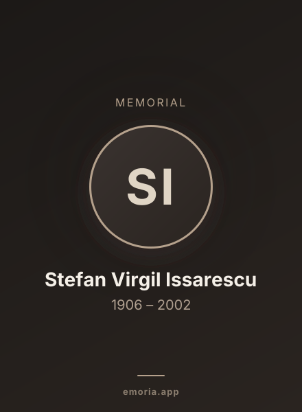 Memorial portrait of Stefan Virgil Issarescu