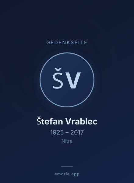 Gedenkportrait von Štefan Vrablec