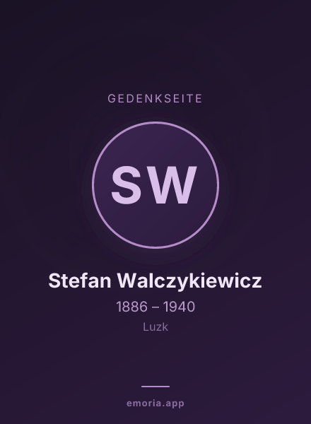 Gedenkportrait von Stefan Walczykiewicz