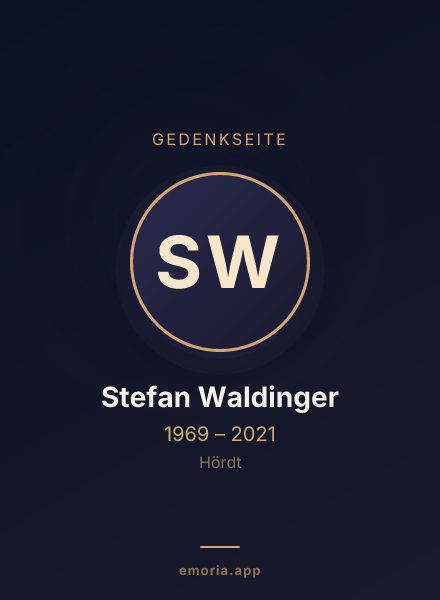 Gedenkportrait von Stefan Waldinger
