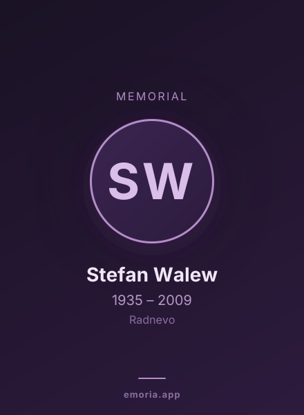 Memorial portrait of Stefan Walew