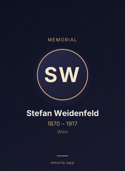 Memorial portrait of Stefan Weidenfeld