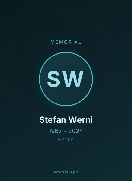 Memorial portrait of Stefan Werni
