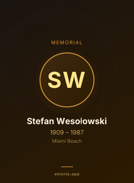 Memorial portrait of Stefan Wesołowski