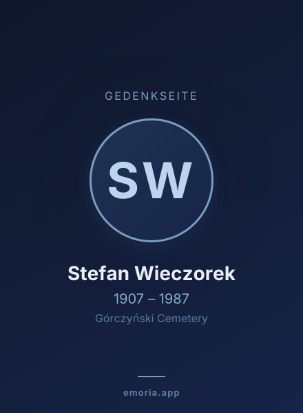 Gedenkportrait von Stefan Wieczorek