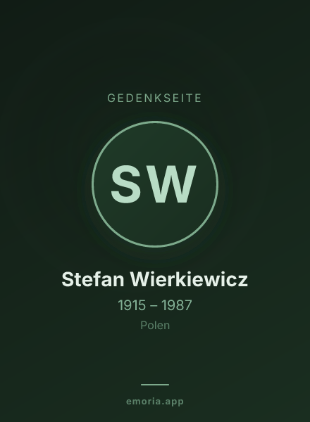 Gedenkportrait von Stefan Wierkiewicz