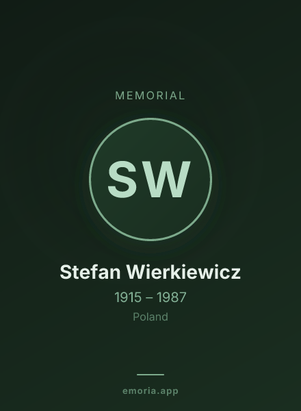 Memorial portrait of Stefan Wierkiewicz
