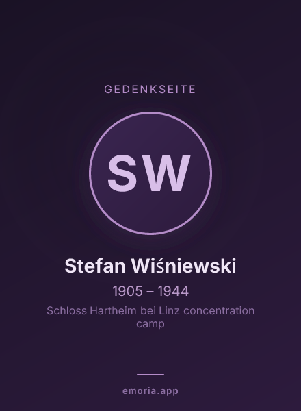 Gedenkportrait von Stefan Wiśniewski