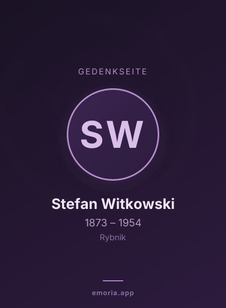 Gedenkportrait von Stefan Witkowski