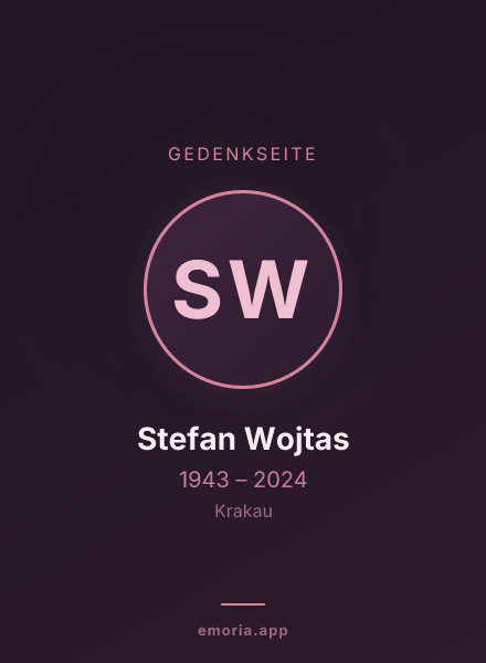 Gedenkportrait von Stefan Wojtas