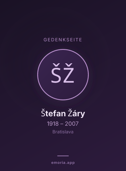 Gedenkportrait von Štefan Žáry