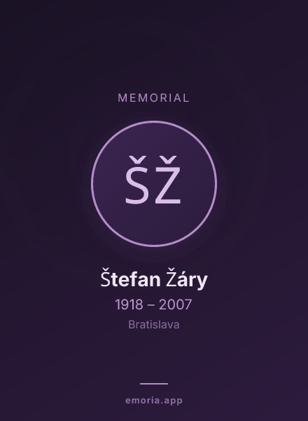 Memorial portrait of Štefan Žáry