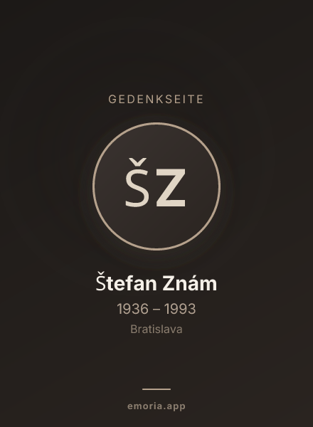 Gedenkportrait von Štefan Znám