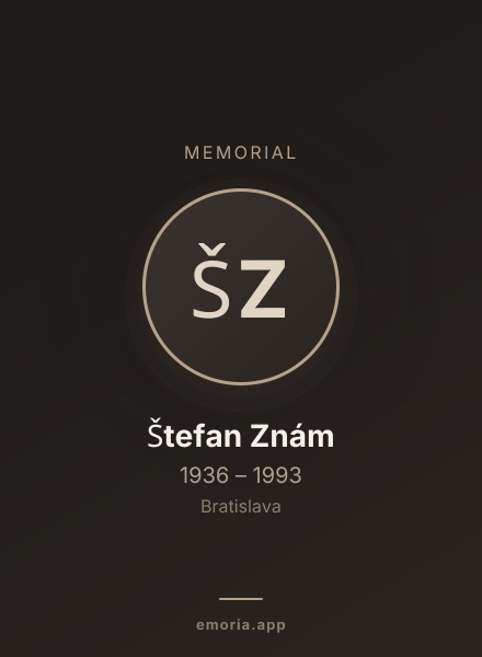 Memorial portrait of Štefan Znám